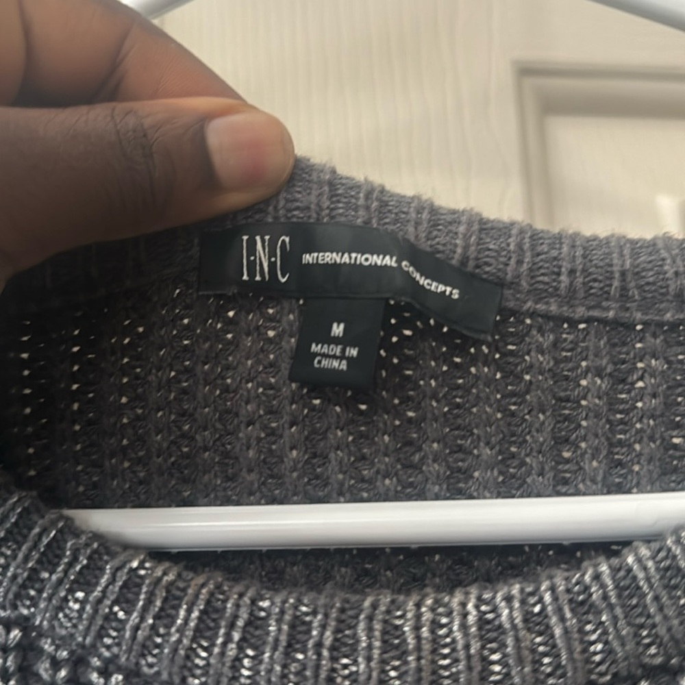 International Concepts Metallic cropped Sweater